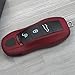 Aojezoor Bordeaux Red Key Fob Cover Compatible with Porsche Key Shell Key Fob Shell Replacement Compatible with Porsche Cayenne Panamera 911 718 Macan Boxster Cayman Old Style