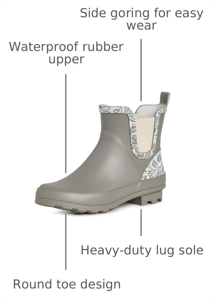 Image of Laura Ashley Women's Waterproof Mid Cut Rain Boots