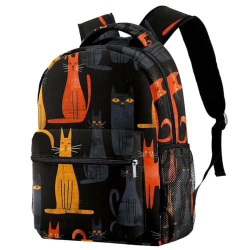 Sac à dos de voyage chat abstrait pour les sorties et le campus dynamique