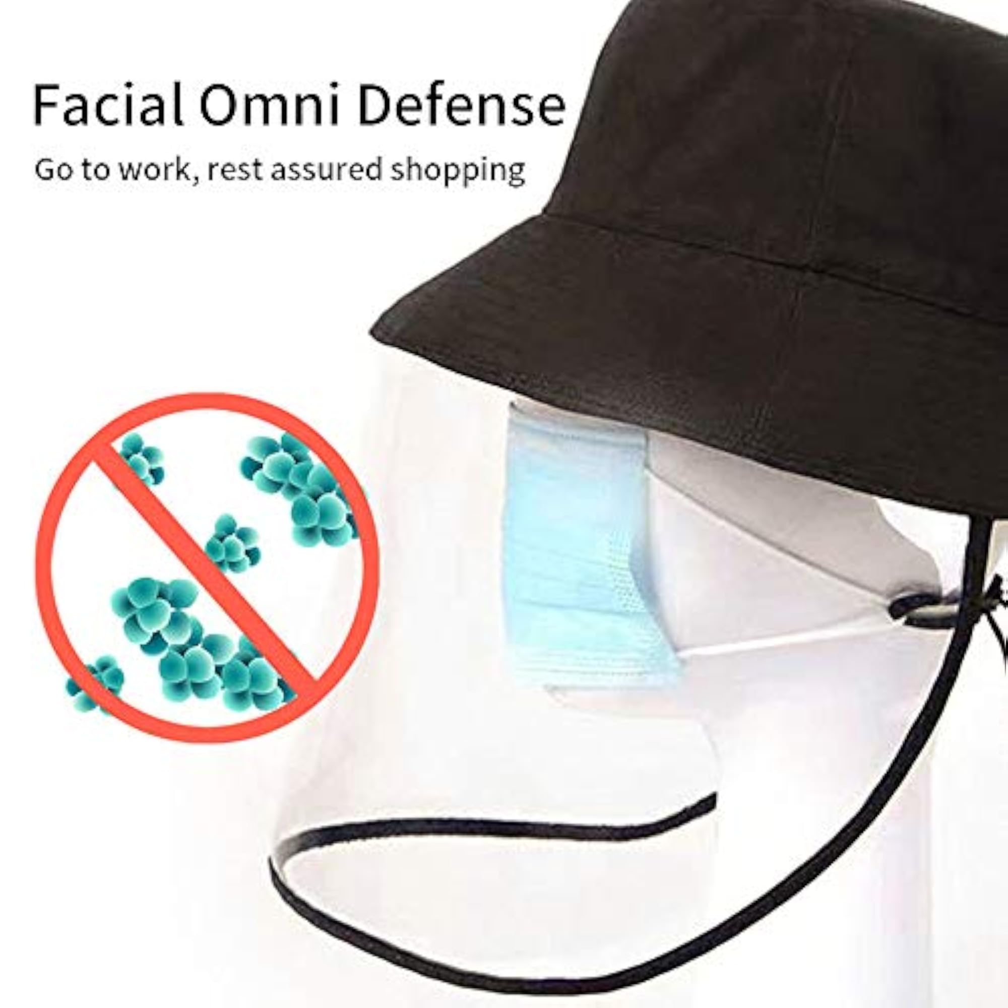 Protective Dustproof Hat with Face Shield