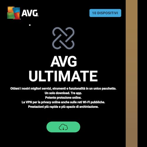 AVG Ultimate 2026 | Antivirus 10 Dispositivi | 1 Anno | Codice d'attivazione via email