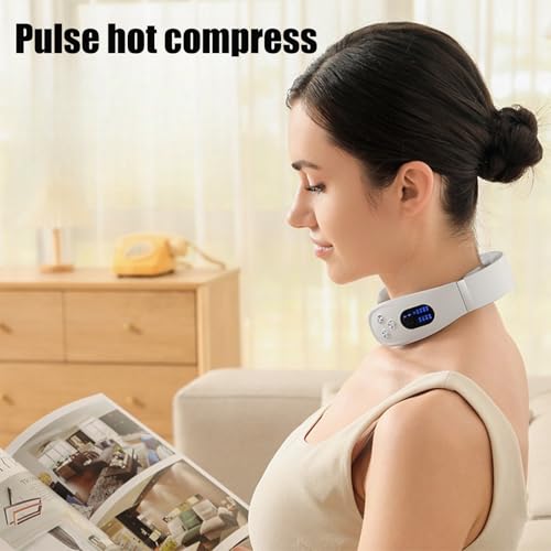 Masajeador de cuello para rigidez cervical dispositivo con calor y masaje muscular 7