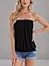 DJT FASHION Women's Tube Tops Strapless Bandeau Tank Strapless Blouse Off The Shoulder Tunic Shirts Summer Casual