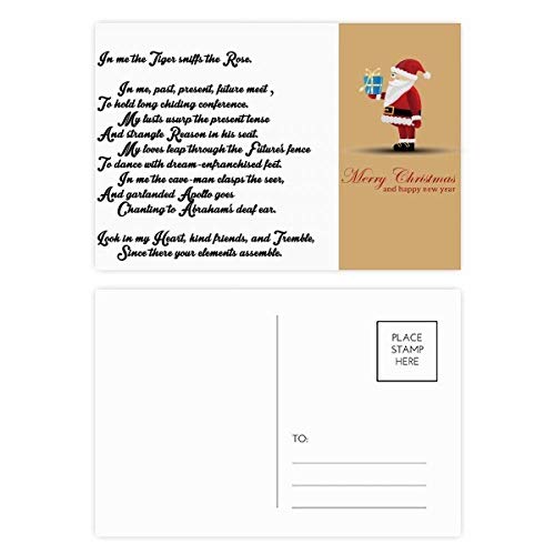 Cartes postales poésie Tigre et rose pour un Noël magique