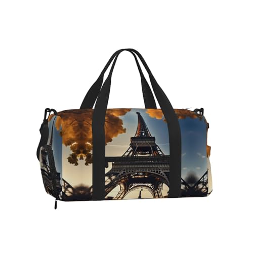 Bolsa de equipaje de la Torre Eiffel de París con diseño estampado de alta resistencia