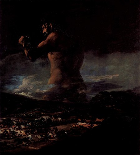 Cuadro Francisco de Goya - Darkness en lámina mate con marco negro 2