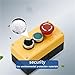 LA38 Series Plastic Handheld Fastener Switch Control Box Waterproof Industrial Emergency Stop Self-Starting Push Enclosure(Multi)