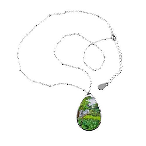 Peinture à l'huile chinoise en collier Teardrop pour sublimer vos tenues
