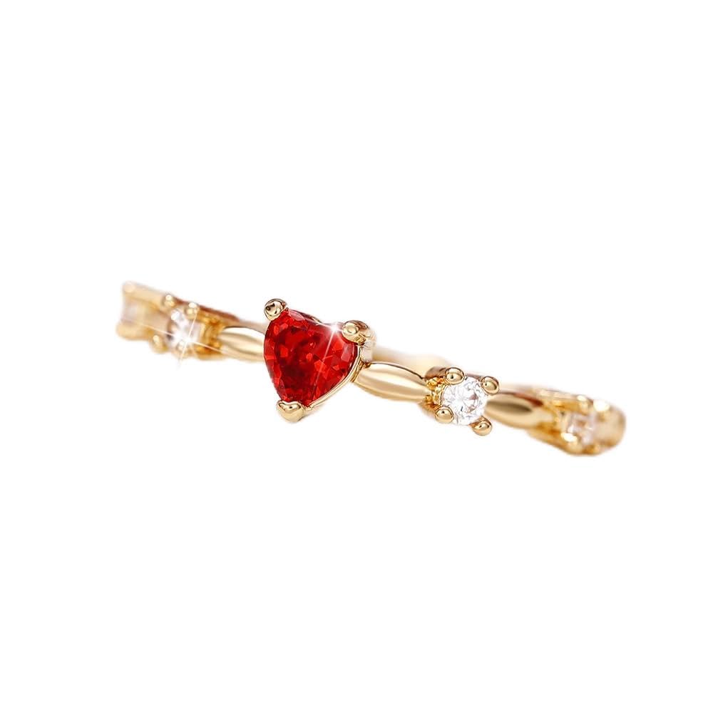 指輪・リング Wilhelmina Garcia GOLD RED HEART RING / HRT003-RED HEART RINGS – Wilhelmina Garcia