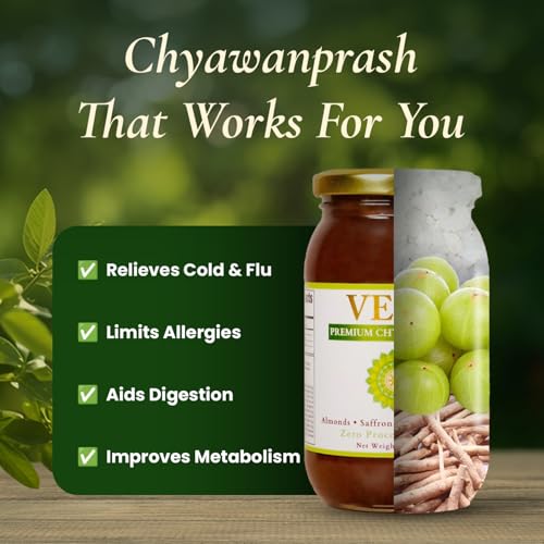 Image of Veda Premium Chyawanprash - Jaggery Based Sugar Free Chyawanprash | 475 Gms | Enriched with Almonds & Saffron