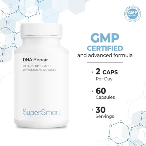 Supersmart - DNA Repair - Anti Aging Supplement - Antioxidant Supplement - with an Anti-Mutagenic Activity - Repairs Molecular System | Non-GMO & Gluten Free - 60 Vegetarian Capsules