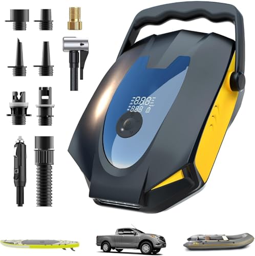 50PSI Paddle Board Pump Electric Portable, 10000mAh Sup Pump with Auto-Off,9 Modes Paddleboard Pump for Stand Up Paddle Board/Car/Kayak/Motorcycle/Bicycle (Non-Rechargeable)