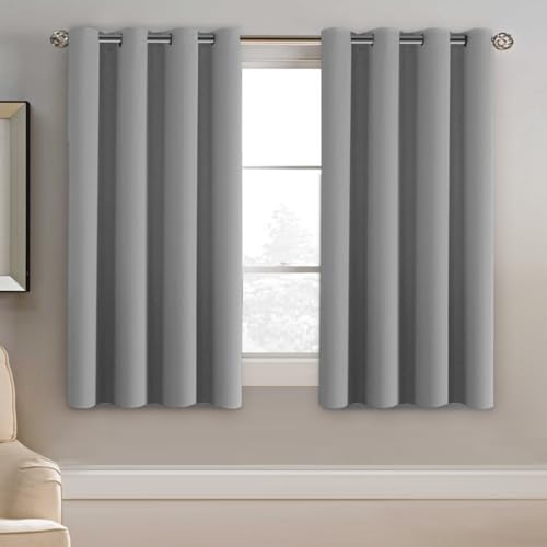 Image of H.VERSAILTEX Blackout Curtain for Living Room Thermal Insulated Window Treatment Curtain Extra Long 54 inch Length Energy Saving Solid Grommet Top Blackout Drape, One Panel, Dove Gray