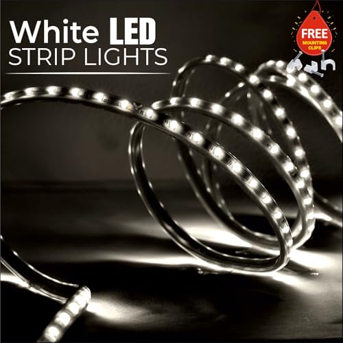 Image of Errol led Strip Lights for Home Decoration | Waterproof led Rope Lights | Energy Saving Strip Light for Room | Home Decor Lights for Diwali, Christmas, Outdoor (White, 30 Meter)