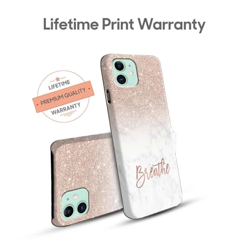 Image of COLORflow Back Cover Compatible with iPhone 11 | (Best for Girls) Quotes (Breathe) Marble | Designer Printed Hard CASE Bumper Back Cover Compatible with iPhone 11
