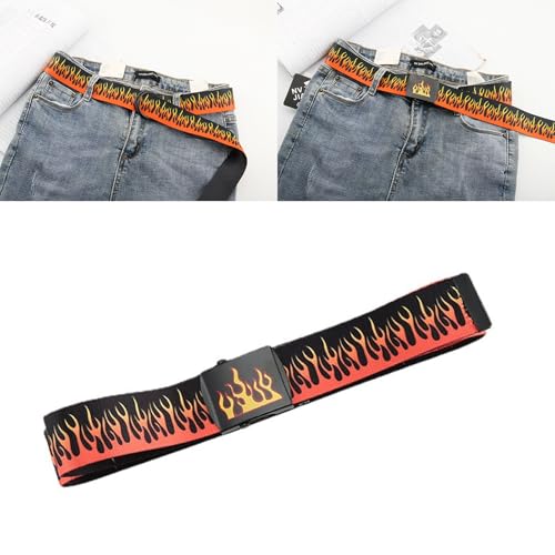 Punk Unisex Adjustable Belt Webbing Cotton Fabric and Metal Streetwear Hip Hop Accessory for Men2