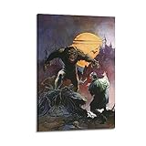 VZRSQZK Frank Frazetta Werwolf-Poster, dekoratives 