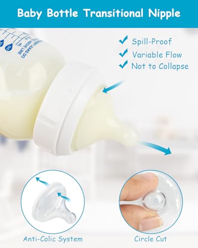 Image of Silicone Nipple for Dr. Brown's Natural Flow Level 2 Wide-Neck Baby Bottle, 3m+, Medium Flow, 6 Count