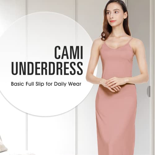 Image of MANCYFIT Long Slips for Under Dresses Full Length Adjustable Spaghetti Strap Nightgown