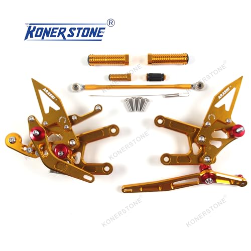 Repose-pieds réglables pour YZF R6 2006-2016 commandes reculées or