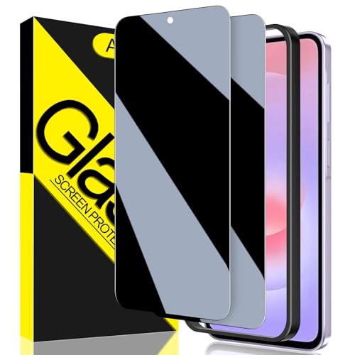 Asstar [2 Pack Privacy Screen Protector for Samsung Galaxy A37 5G 9H Tempered Glass Privacy Samsung Galaxy A37 5G Privacy Screen Protector Anti-Scratch Case Friendly Easy Install Accessories