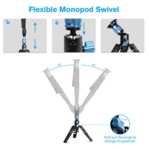 Sirui P-36 Kit, Aluminum Tripod Base And Adapter, Sirui Monopod Support With Quick Release, Foldable Feet, Vertical Notch (Tripod Base And Adapter Only) #TOP6