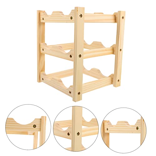 Soporte de vino SHOWERORO madera beige compacto miniatura 7