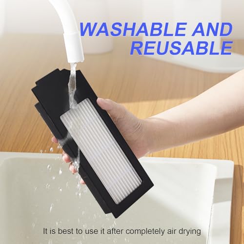 Image of Filter Replacement for Yeedi C12 Pro Plus: Robot Vacuum Filter Fit For Yeedi C12 Pro Plus, Washable and Reusable Replacement Accessories kit Fit For Yeedi C12 Plus(4 Pack)