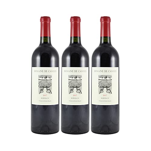 Bordeaux tinto 2017 - Domaine de Cambes - DOP - Burdeos - Francia - Variedades de uva Merlot,Cabernet Franc - 3x75cl