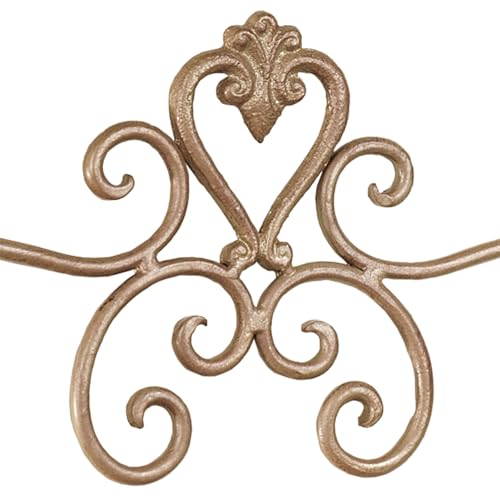Touch of Class Aldabella Scroll Wall Mount Towel Bar - Metal - Satin Gold Finish - 30 Inch Wide Rack for Bathroom, En Suite, Kitchen, Bar, Restaurant - Decor for Organization & Ease