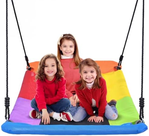 Trekassy 320KG Nestschaukel Set 152cm XXL Mit 2 Stücke 3 Meter Schaukel Gurten belastbaren 700KG, wasserdichte Baumschaukel Für Mehr Kinder Outdoor Garten