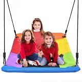 Trekassy 320KG Nestschaukel Set 152cm XXL Mit 2 Stücke 3 Meter Schaukel Gurten belastbaren 700KG, wasserdichte Baumschaukel Für Mehr Kinder Outdoor Garten