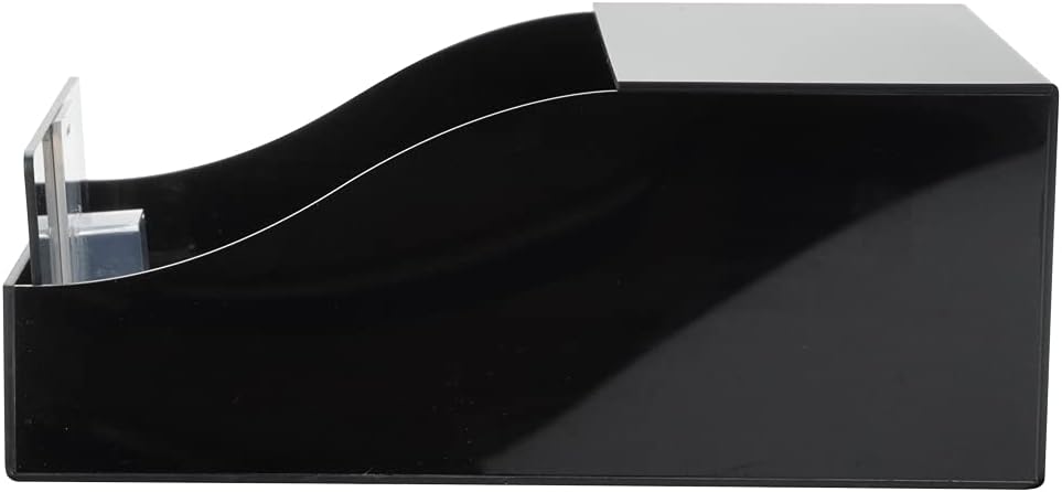Restaurantware-9.6 x 5.9 x 3.8 Inch Coffee Cup Sleeve Dispenser, 1 Horizontal Coffee Sleeve Holder - Spring-Loaded Design, Holds Up To 50 Sleeves, Black Acrylic Organizer, Durable