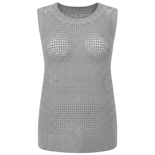Camiseta sin mangas mujer de punto transpirable estilo casual 3