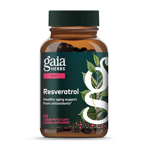 Gaia Herbs Resveratrol 150 - Beauty & Radiance Antioxidant Support Supplement - Made with Japanese Knotweed - Contains 150 mg Trans-Resveratrol per Serving - 50 Liquid Phyto-Capsules (25-Day Supply)