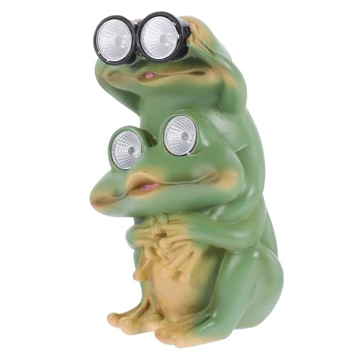 Grenouille de jardin sculptée : ornement en résine aux finitions soignées