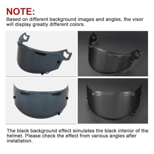 Image of PSLER Shatterproof Helmet Visor for Regent X Corsair-X Quantum-X,Black