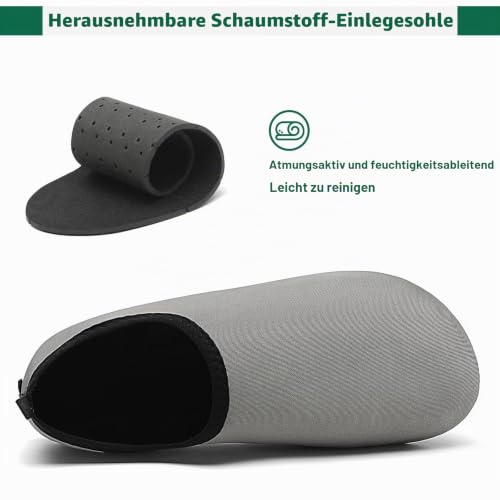SAGUARO Badeschuhe Herren Wasserschuhe Damen rutschfeste Barfuß Schwimmschuhe Strandschuhe Neoprenschuhe für Meer Schwimmen Steinstrand… – Ansicht 5