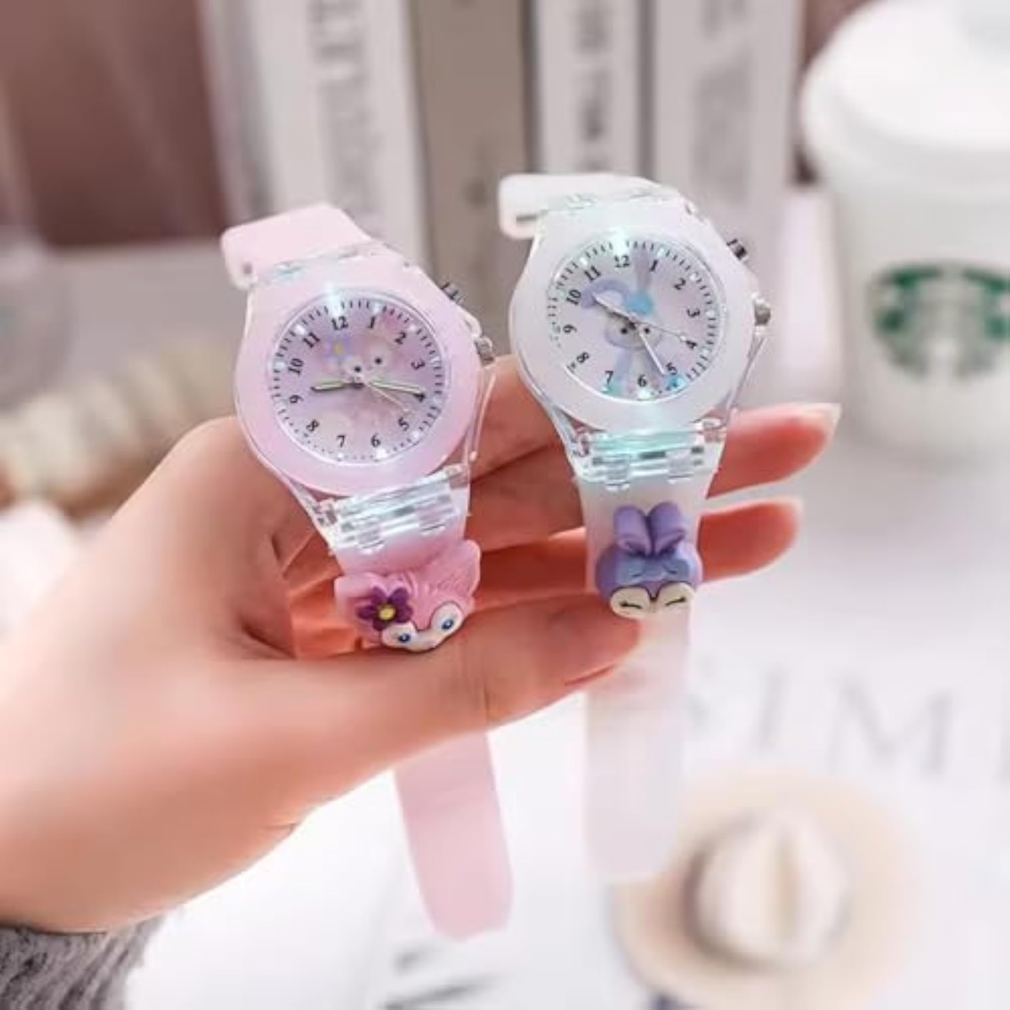 Kids Analogue Multi-Color Light Cute 3D Cartoon Watch