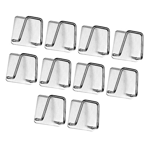 FUNNETOYU 10Piezas Estante de Esponja Inoxidable para Fregadero Organizador de Cocina Montaje Pared Drenaje Soporte Duradero para Utensilios de Limpieza