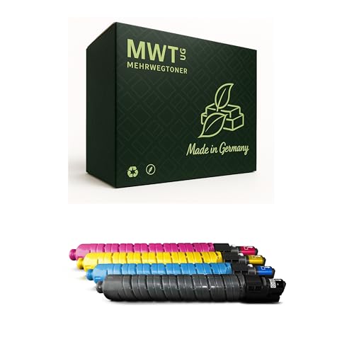 Mehrwegtoner Toner Cartridge Compatible with Ricoh Aficio MPC3002 MPC3502 Replaces 841651-841654 Set of 4