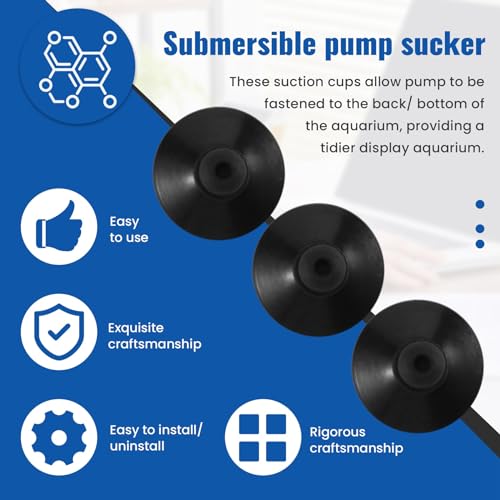 Dytabepl 10 X Schwarz Gummi 27Mm Saugnapf Clip Saugnapf für Aquarium Pumpe
