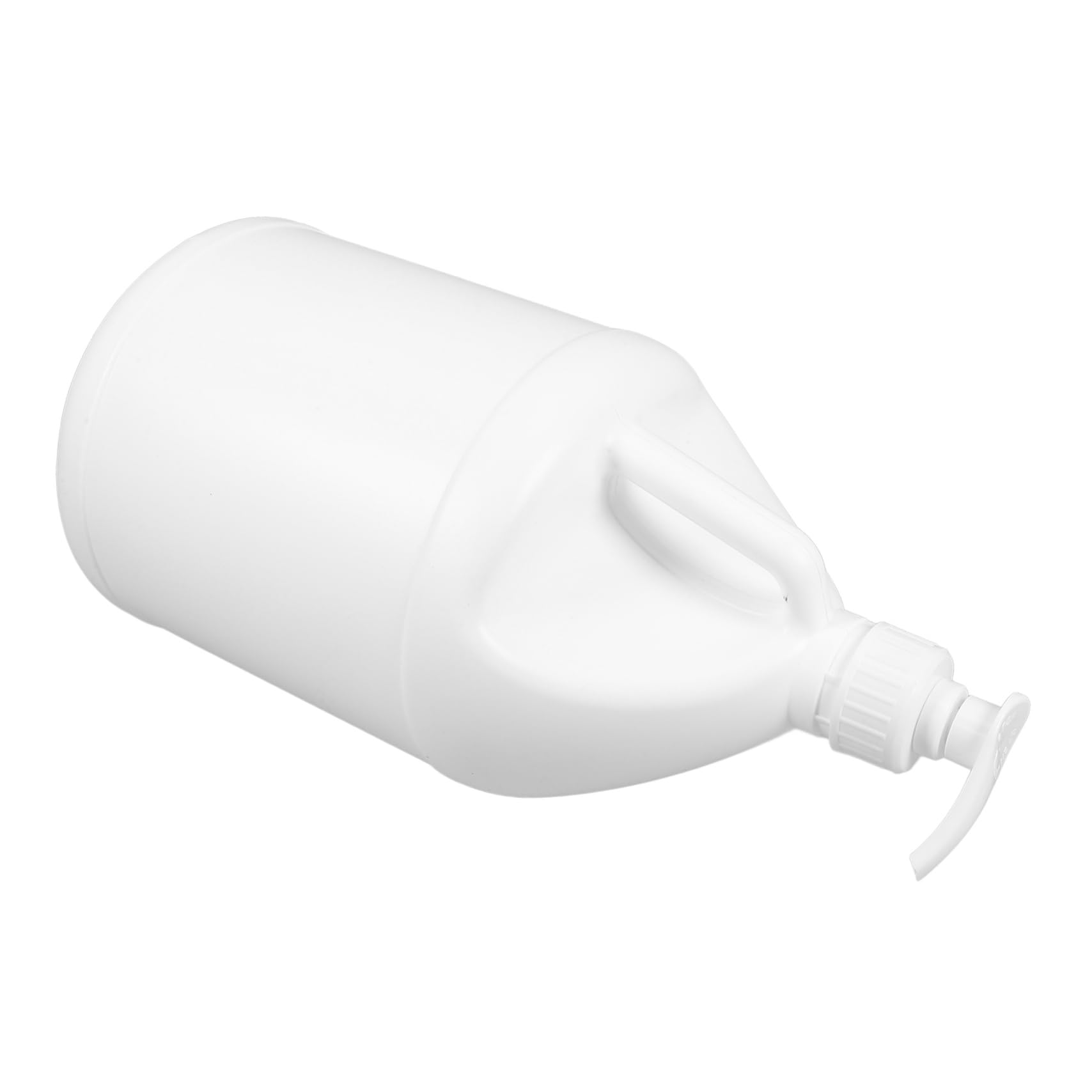 Mikinona White Plastic Storage Container with Pump Head and Handle Versatile Reusable Bucket for Food Lotion Juice for Home and Commercial Use