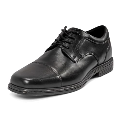 Rockport mens Rockport Men's Robinsyn Waterproof Cap Toe Oxford, Black, 9.5 Wide US
