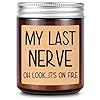 My last nerve lavender soy candle funny gifts for women mothers day gift birthday presents for best friends sisters  urban country home decor