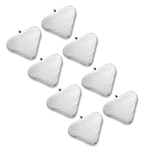 Malayas Juego de 8 paños para escobas de vapor (forma triangular)