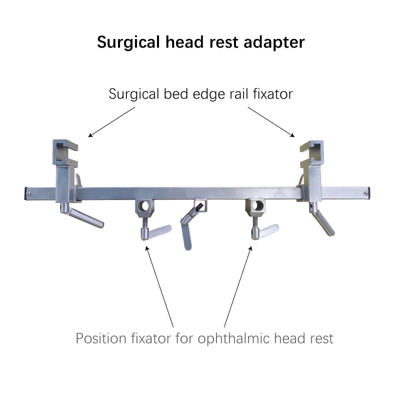 Medical Head Support System for Ophthalmic Surgery, Adjustable Arm Rest Frame with Mounting Clamps, Operating Room Surgical Bed Accessory