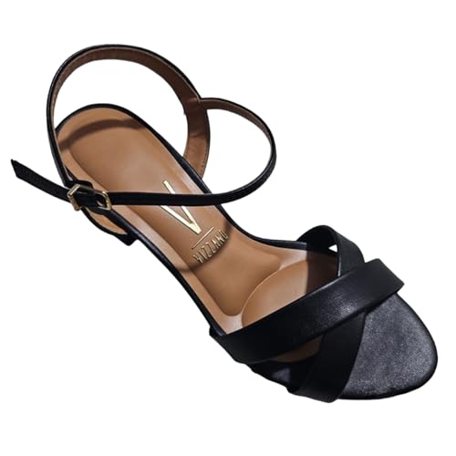 Sandália Vizzano Salto Bloco Feminino, Preto, 37