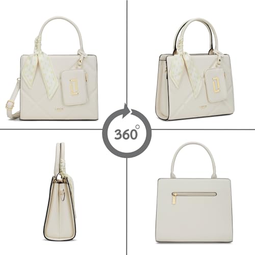 Image of Lavie Luxe Women's Quare26 Extra Large Laptop Satchel Bag | Upto 14 Inch | Satchel Handbag for Work | Ladies Purse | Stylish Shoulder Bag | Gift for Women