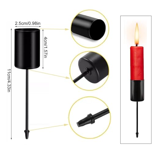 Nentment NM-020 4 Pack Candle Holder Stakes Taper Candlestick Holders With Spike Metal Heavy Duty Pillar Candles Stand Base thumb #1